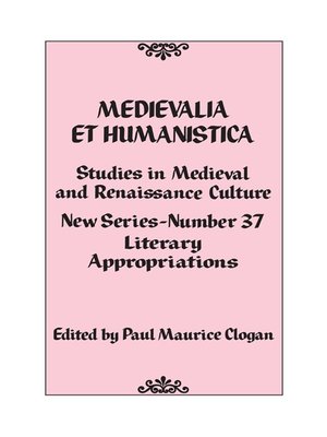 cover image of Medievalia et Humanistica, No. 37